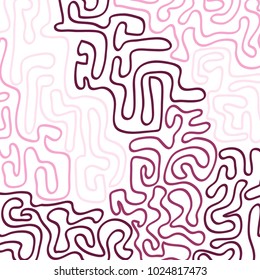 Graffiti Psychedelic Background. Abstract Motif with Labyrinth of Tangled Lines. Organic Hippie Style. Crazy Cartoon Pattern