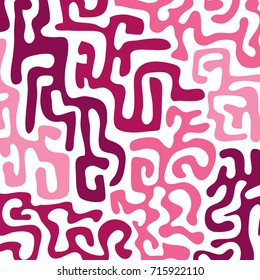 Graffiti Psychedelic Background. Abstract Motif with Labyrinth of Tangled Lines. Organic Hippie Style. Crazy Cartoon Pattern