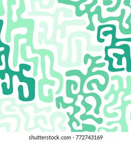 Graffiti Psychedelic Background. Abstract Motif with Labyrinth of Tangled Lines. Organic Hippie Style. Crazy Cartoon Pattern