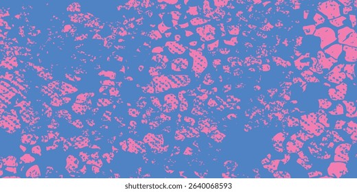 Graffiti punk style grunge banner with distress texture, ink drips and splashes. Blue and pink colored grunge background with hand drawn halftone and brush strokes modern arts