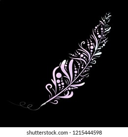 graffiti quill pen, illustration vector. 