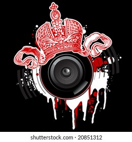 Graffiti Red Crown and Loudspeaker
