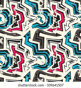 Graffiti seamless background vintage grunge texture vector illustration