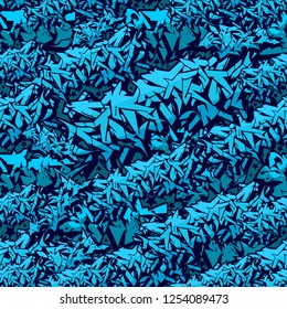 Аbstract graffiti seamless pattern, blue vector illustration.