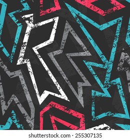 graffiti seamless pattern with grunge effect 