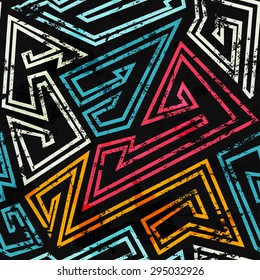 graffiti seamless pattern with grunge effect 