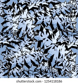 Аbstract graffiti seamless pattern, vector.