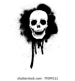 graffiti skull illustration