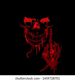 Graffiti Skull Images Fire Stock Vector (Royalty Free) 1459728701 ...