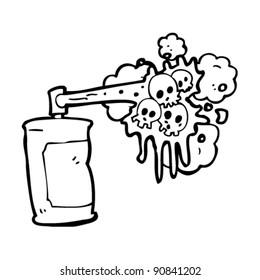 graffiti skulls spray paint can cartoon