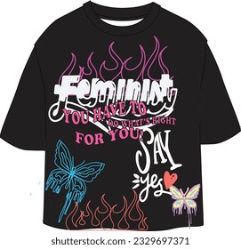 Graffiti slogan print with spray effect for graphic tee t shirt or sweatshirt - VectorVector graphic design for t-shirt