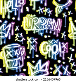 Graffiti Slogan Texts Urban Street Art Stock Vector (Royalty Free ...