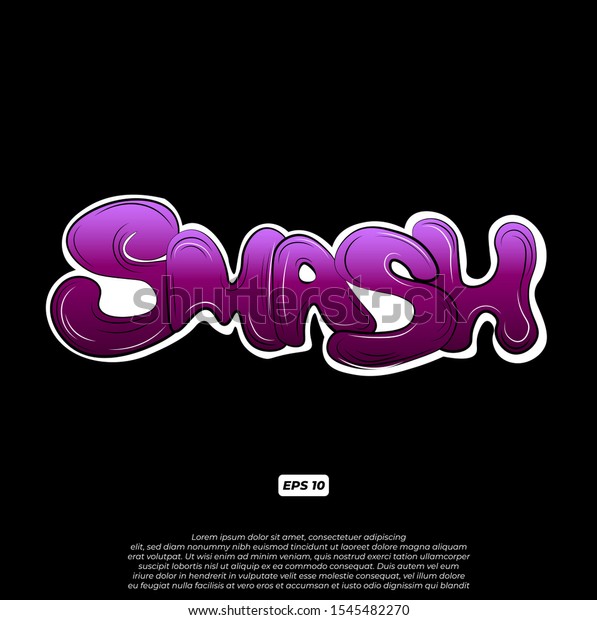 Graffiti Smash Word Vector Illustration Can Stock Vector (Royalty Free ...