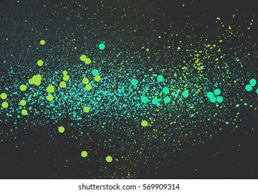 graffiti speckled space background in gray green yellow