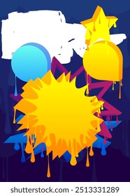 Graffiti speech bubble. Abstract modern Messaging sign street art decoration, Discussion icon performed in urban painting style.