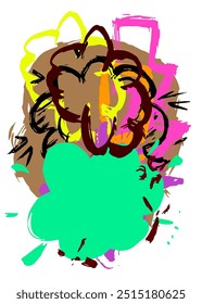 Graffiti speech bubble. Abstract modern Messaging sign street art decoration, Discussion icon performed in urban painting style.