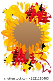 Burbuja de discurso de graffiti. Abstractas moderno Mensajería muestra decoración de arte callejero, icono de discusión realizado en estilo de pintura urbana.