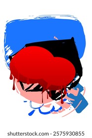 Graffiti speech bubble. Abstract modern Messaging sign street art decoration, Discussion icon performed in urban painting style.