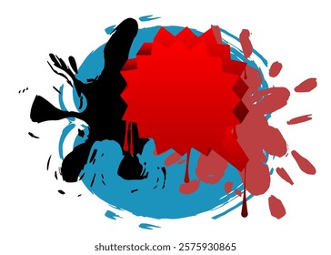 Graffiti speech bubble. Abstract modern Messaging sign street art decoration, Discussion icon performed in urban painting style.