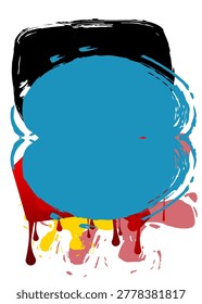 Graffiti speech bubble. Abstract modern Messaging sign street art decoration, Discussion icon performed in urban painting style.