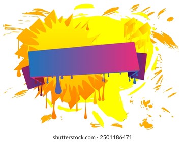 Graffiti speech bubble on colorful background. White abstract modern Messaging sign street art decoration, Discussion icon performed in urban painting style.