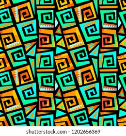 Graffiti sportswear print, youth seamless pattern, bright dynamic geometric motif, funky style of modern knitwear, swimwear, leggings
