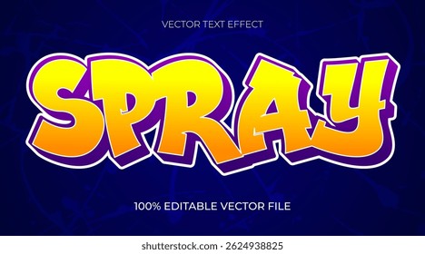 Graffiti Spray 3d editable Text effect graffiti style