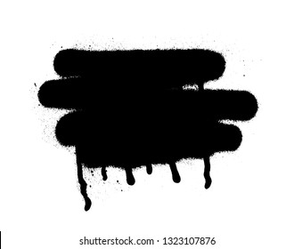 Graffiti spray banner. Vector spray paint frame.