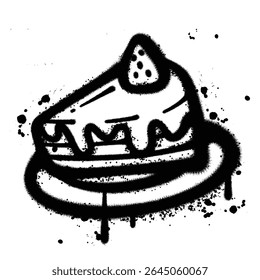 Graffiti Spray cake on isolated white background