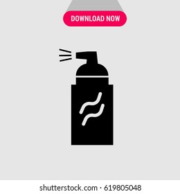 Graffiti Spray Can Vector Icon, The symbol of bottle with paint for graffiti. Simple, modern flat vector illustration for mobile app, website or desktop app  