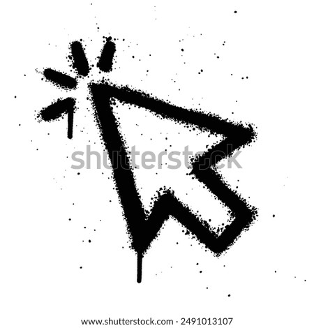 Graffiti spray click isolated on white background