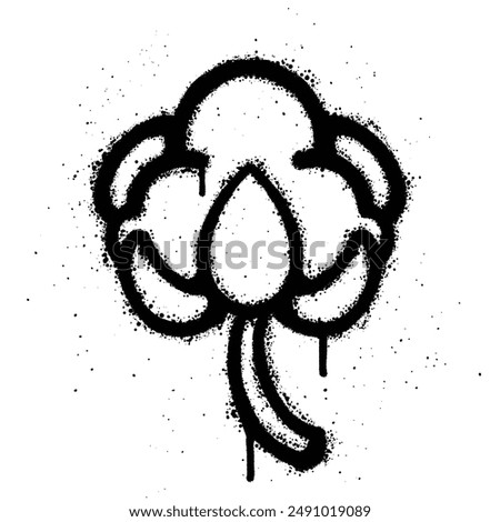 Graffiti spray Cotton isolated on white background
