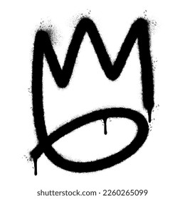 icono de la corona de pulverización de graffiti aislado en fondo blanco. ilustración vectorial.