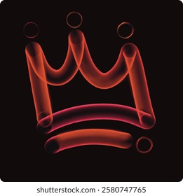 graffiti spray crown icon isolated on black background