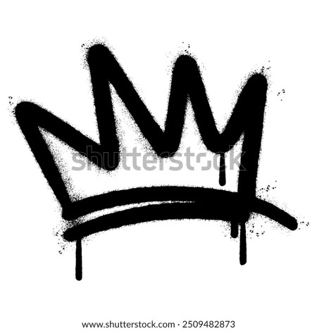 graffiti spray crown icon isolated on white background. vector illustration.