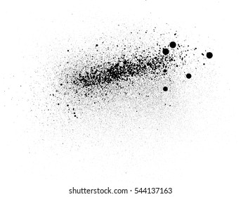 graffiti spray effect in black on white