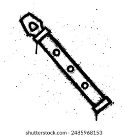 Graffiti spray Flute isolated on white background