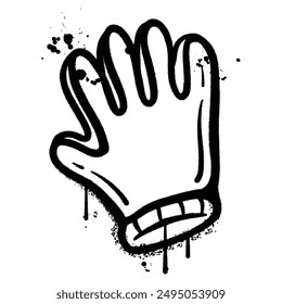 Guantes de graffiti aislados sobre fondo blanco