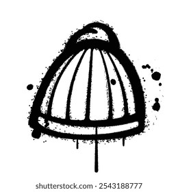 Graffiti Spray hat isolated on white background