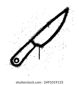 Graffiti spray Knife isolated on white background