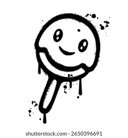 Graffiti Spray lollipop on isolated white background