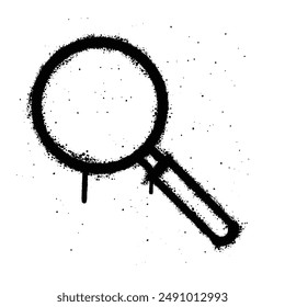Graffiti spray loupe isolated on white background