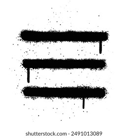 Graffiti spray menu isolated on white background