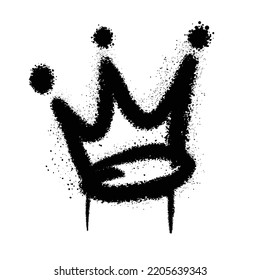 Graffiti spray paint Crown Isolated Vector Illustration