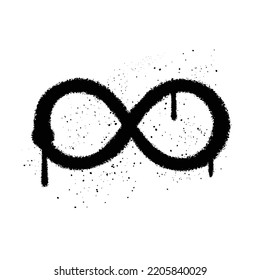 Graffiti Spray Paint Infinity Isolated Vector Illustration