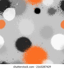 Graffiti spray paint seamless pattern. Vector illustration.