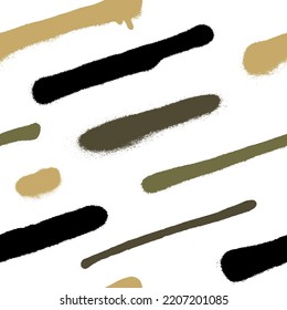 Graffiti spray paint seamless pattern. Vector illustration.