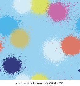 Graffiti spray paint seamless pattern. Vector illustration.