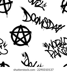 El graffiti pinta sin fisuras. Ilustración vectorial.