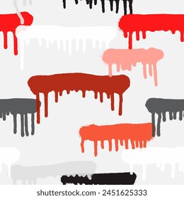 Graffiti spray paint seamless pattern. Vector illustration.